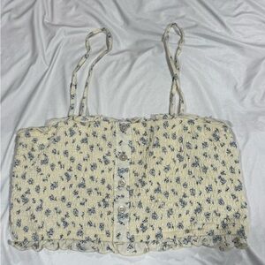 Abercrombie and Fitch Floral Stretchy Crop Top Small